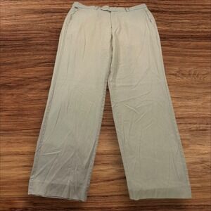 Tommy Bahama 90% Silk Blend Dress Pants‎ Mens 35x32 Beige Casual Chino Trousers